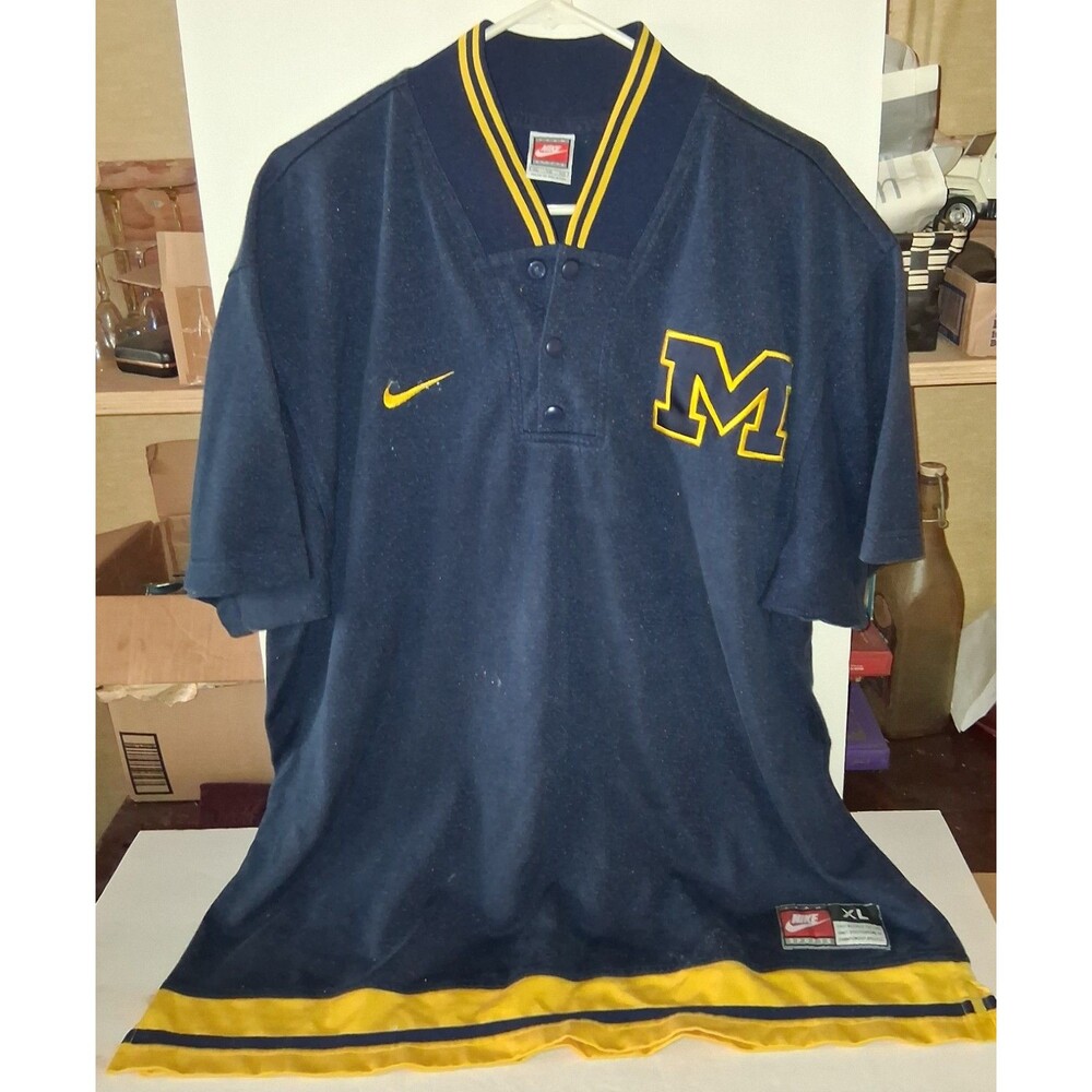 Vintage Michigan Wolverines Warm Up Basketball Shooting Jersey Size XL NCAA